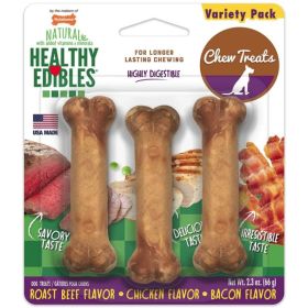 Nylabone Healthy Edibles Wholesome Dog Chews - Variety Pack - Petite (3 Pack)