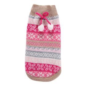 Christmas Sweet Baby Cat and Baby Dog Hair Ball Warm Knit (Type: PinkM)