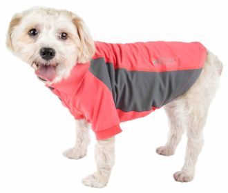 Pet Life Active 'Barko Pawlo' Relax-Stretch Wick-Proof Performance Dog Polo T-Shirt (Color: Red, size: X-Small)