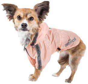 Dog Helios 'Torrential Shield' Waterproof Multi-Adjustable Pet Dog Windbreaker Raincoat (Color: Pink, size: X-Large)