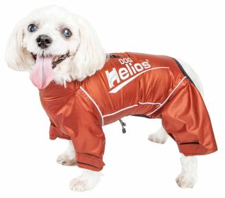 Dog Helios 'Hurricanine' Waterproof And Reflective Full Body Dog Coat Jacket W/ Heat Reflective Technology (Color: Orange, size: medium)